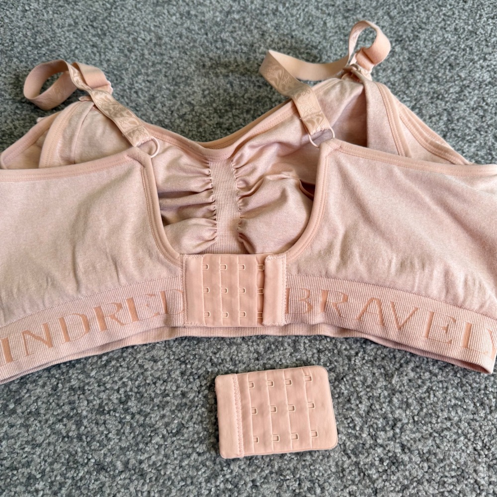 Kindred Bravely Sublime Hands-Free‎ Pumping Nursing Bra Pink XL Busty Wireless - Picture 3 of 9